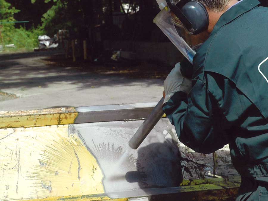 crushed glass abrasive blasting